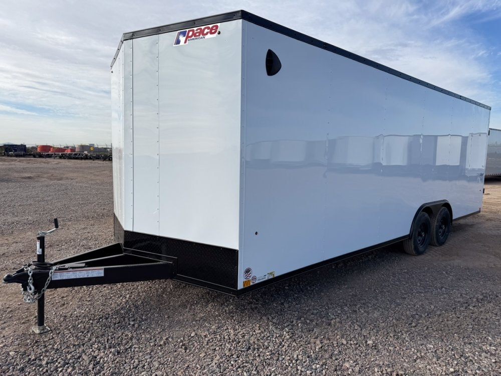 8.5 x 24 Outback DLX Flat Top V Nose Car Hauler (2) - 5200 lbs Axles - Enclosed - Stryker Dealership Group