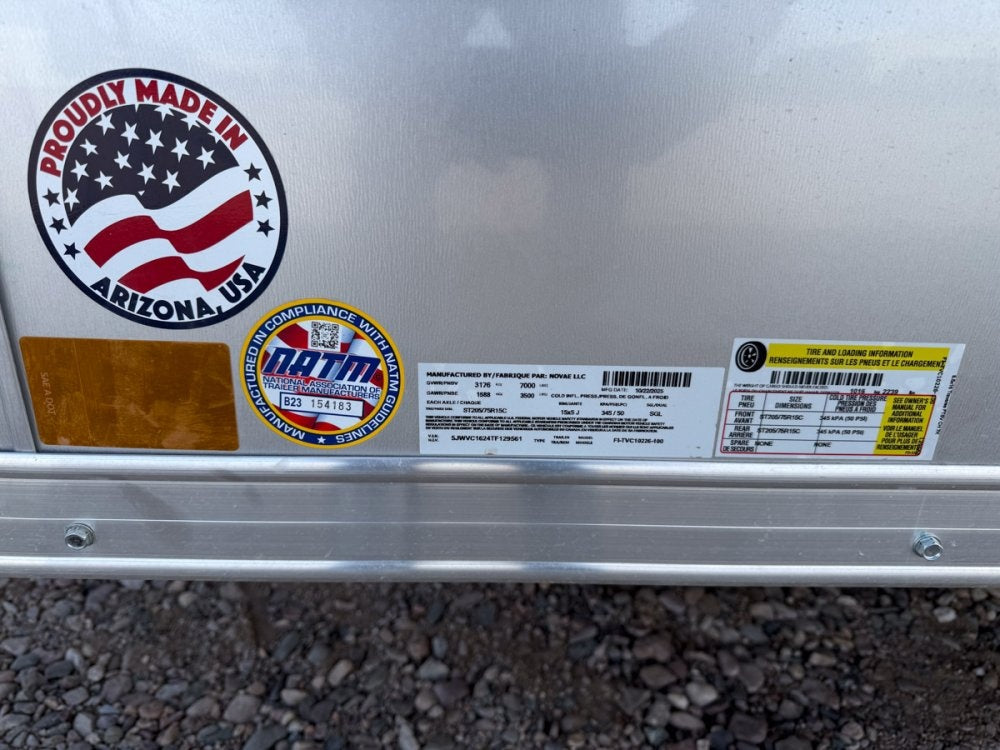 8.5 x 26 Outback SE Flat Top V Nose Car Hauler (2) - 5200 lbs Axles - Enclosed - Stryker Dealership Group