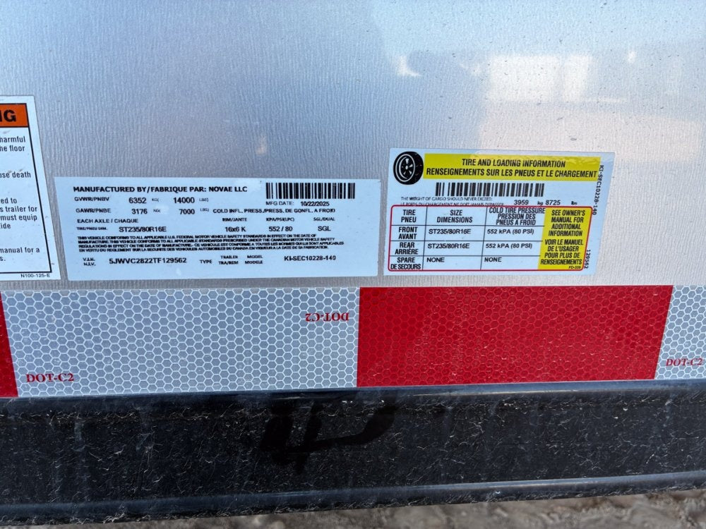 8.5 x 28 Tremor SE Flat Top Sloped V Nose Enclosed Trailer - (2) 7000 lb Axle - Enclosed - Stryker Dealership Group