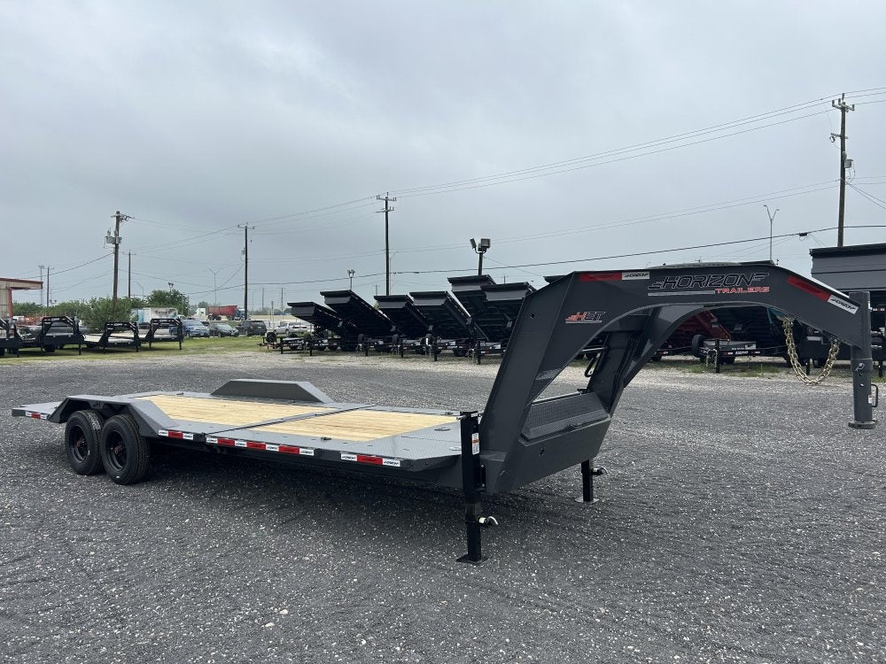 26' Horizon HET Gooseneck Equipment Tilt Trailer Drive Over Fenders - (2) 10K Axles 15457