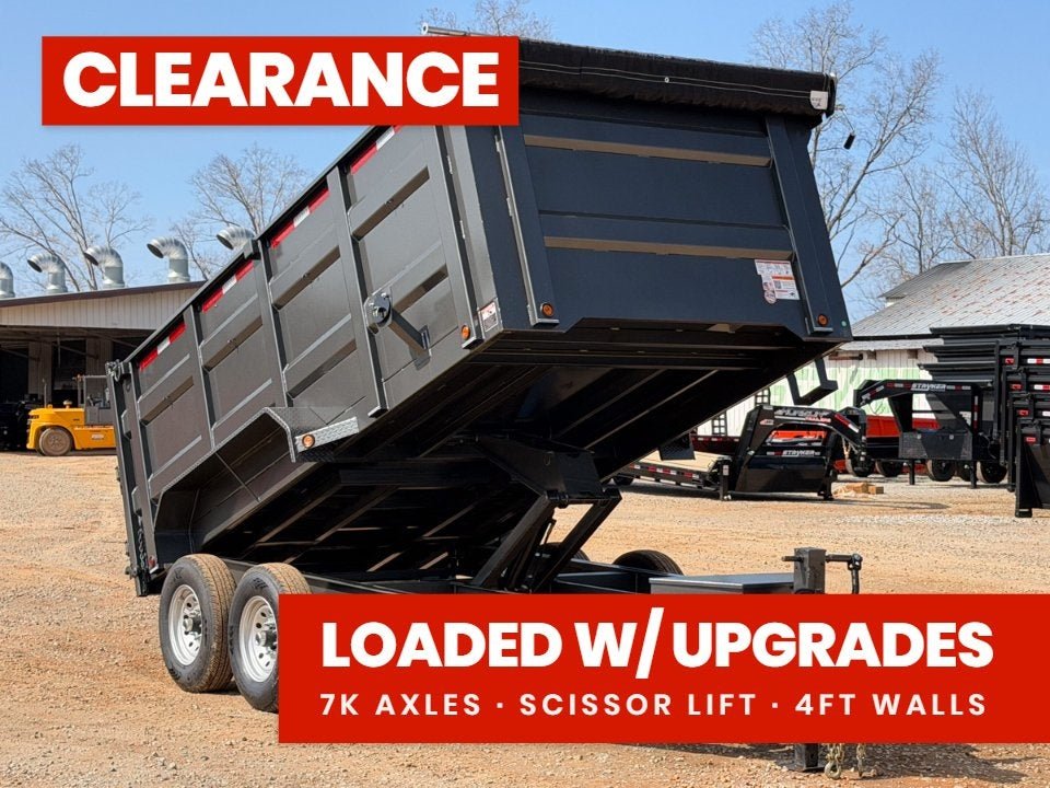 83"x14' Bumper Pull Dump Trailer 48" Sides - 14k GVWR 48611 - Stryker Dealership Group