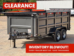 83"x16' Bumper Pull Dump Trailer 48" Sides - 14k GVWR 48613 - Stryker Dealership Group