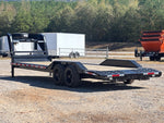 26' HEH Gooseneck Equipment Trailer (2) 10K Axles, Drive Over Fenders, 3' Dove W/ Slide In Ramps 10275