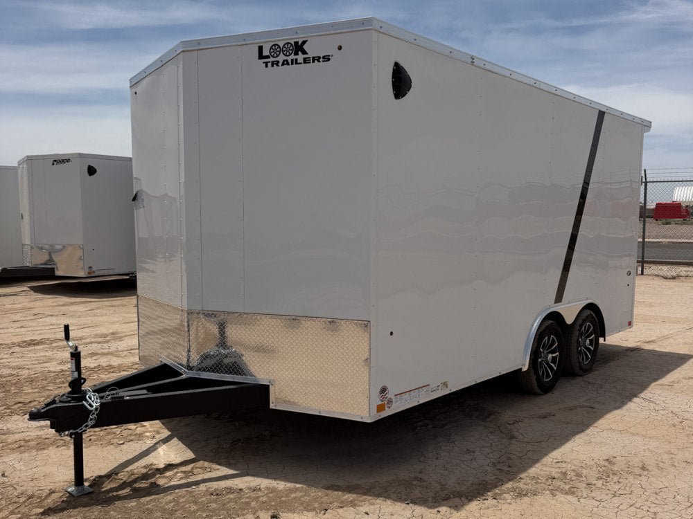 8.5 x 16 DX 7K Flat Top V Nose Car Hauler (2) - 3500 lb Axles 149896 - Stryker Dealership Group