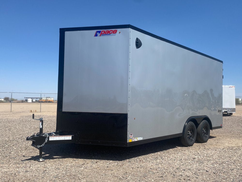 8.5 x 16 Journey SE Flat Top Sloped V Nose Car Hauler (2) 3500 lbs Axles 135048 - Stryker Dealership Group