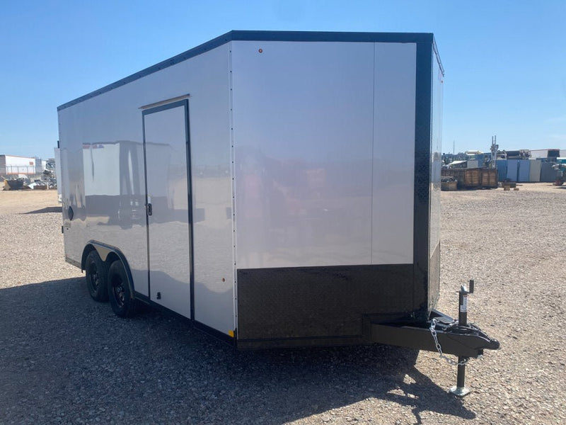 8.5 x 16 Journey SE Flat Top Sloped V Nose Car Hauler (2) 3500 lbs Axles 135048 - Stryker Dealership Group