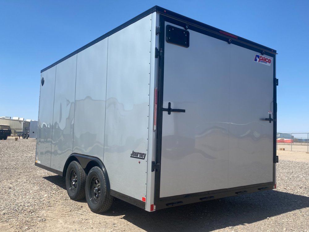8.5 x 16 Journey SE Flat Top Sloped V Nose Car Hauler (2) 3500 lbs Axles 135048 - Stryker Dealership Group