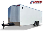8.5 x 20 DX 10K Flat Top Sloped V Nose Car Hauler (2) - 5200 lb Axles 146217 - Stryker Dealership Group