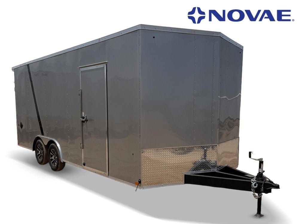8.5 x 20 DX 7K Flat Top V Nose Car Hauler (2) - 3500 lb Axles 149901 - Stryker Dealership Group