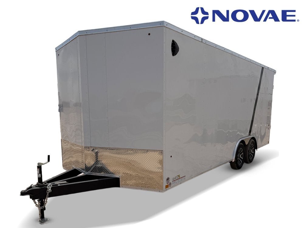 8.5 x 20 DX 7K Flat Top V Nose Car Hauler (2) - 3500 lb Axles 149904 - Stryker Dealership Group