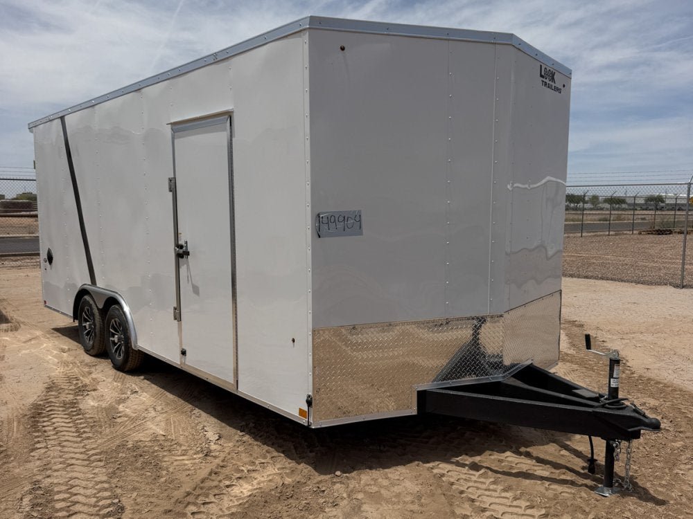 8.5 x 20 DX 7K Flat Top V Nose Car Hauler (2) - 3500 lb Axles 149904 - Stryker Dealership Group