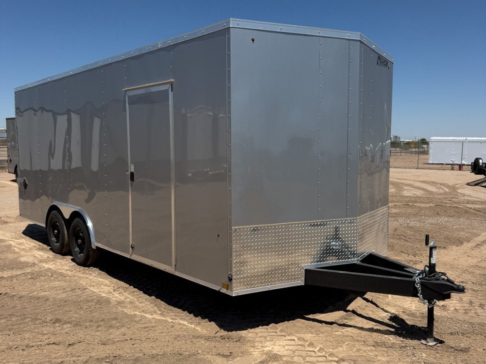 8.5 x 20 Outback DLX Flat Top V Nose Car Hauler (2) - 5200 lbs Axles 146226 - Stryker Dealership Group