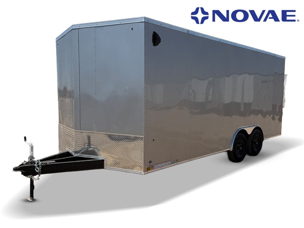 8.5 x 20 Outback DLX Flat Top V Nose Car Hauler (2) - 5200 lbs Axles 146226 - Stryker Dealership Group