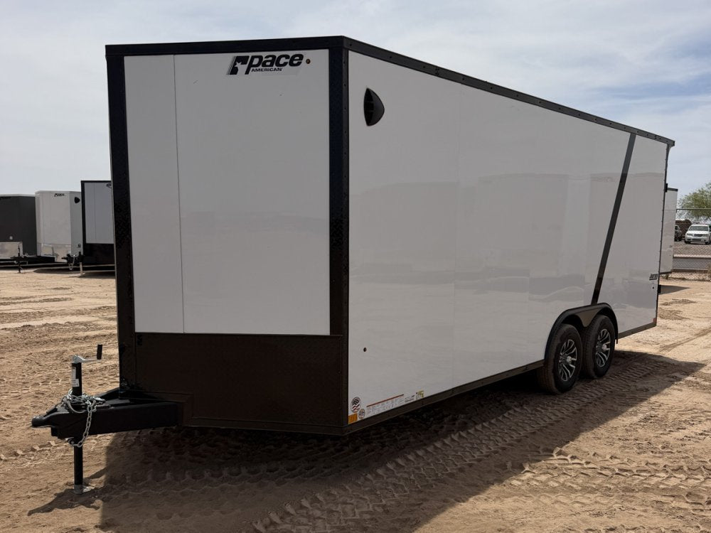 8.5 x 20 SE 10K Flat Top Sloped V Nose Car Hauler (2) 5000 lb Axles 146227 - Stryker Dealership Group