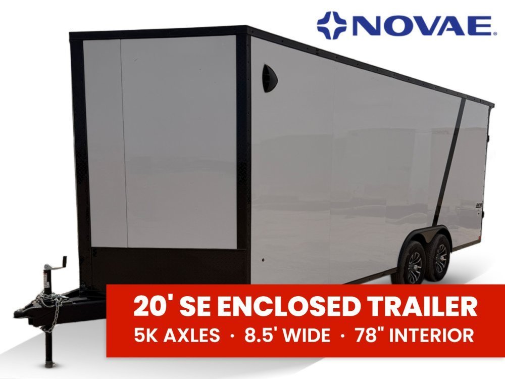 8.5 x 20 SE 10K Flat Top Sloped V Nose Car Hauler (2) 5000 lb Axles 146227 - Stryker Dealership Group