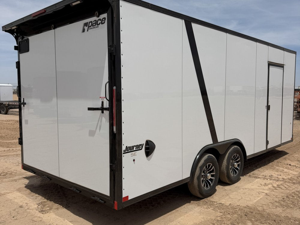 8.5 x 20 SE 10K Flat Top Sloped V Nose Car Hauler (2) 5000 lb Axles 146227 - Stryker Dealership Group