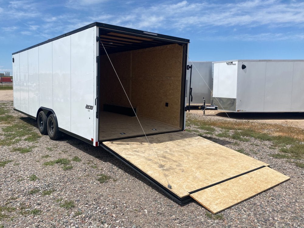 8.5 x 24 Journey SE Flat Top Sloped V Nose Car Hauler (2) 5200 lbs Axles 131283 - Stryker Dealership Group