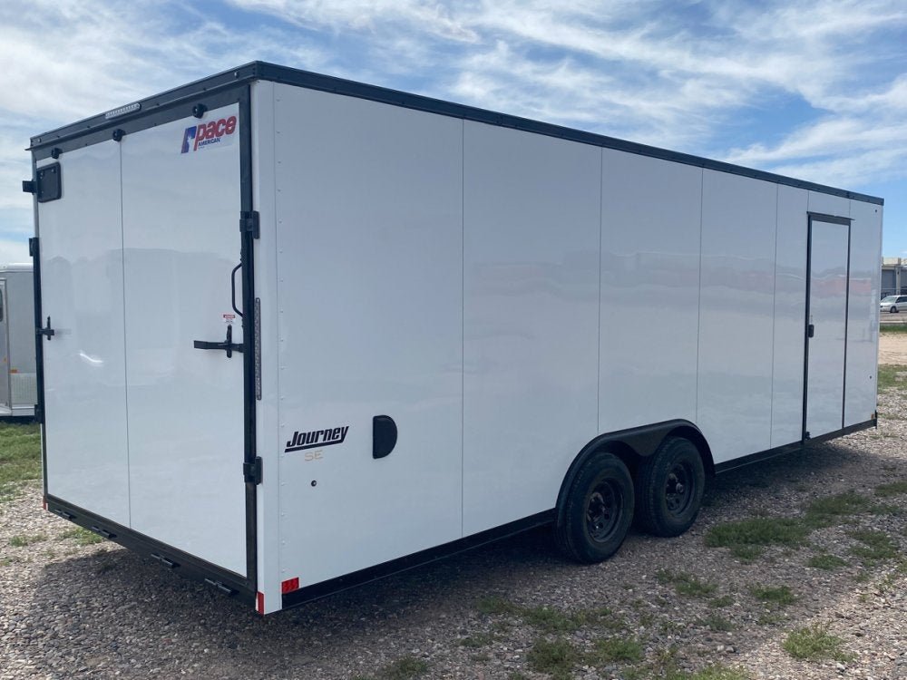 8.5 x 24 Journey SE Flat Top Sloped V Nose Car Hauler (2) 5200 lbs Axles 131283 - Stryker Dealership Group