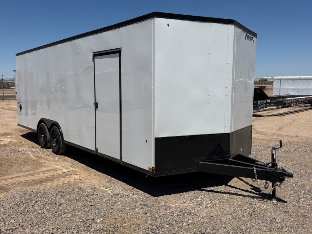 8.5 x 24 Outback DLX Flat Top V Nose Car Hauler (2) - 5200 lbs Axles 146214 - Stryker Dealership Group