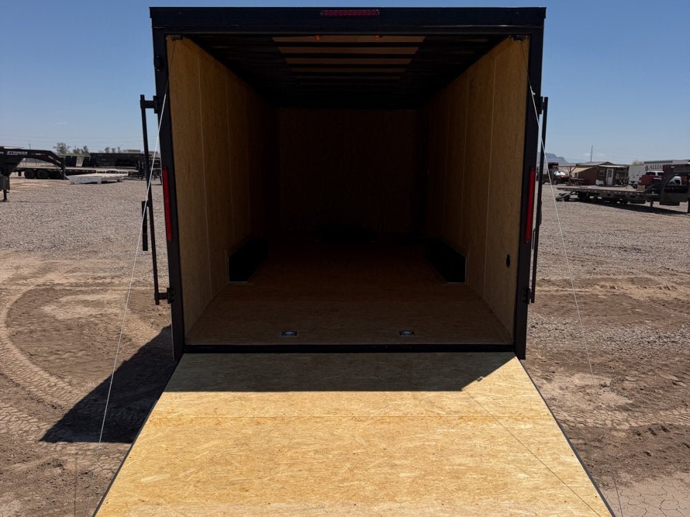 8.5 x 24 Outback DLX Flat Top V Nose Car Hauler (2) - 5200 lbs Axles 146214 - Stryker Dealership Group