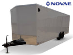 8.5 x 24 Outback DLX Flat Top V Nose Car Hauler (2) - 5200 lbs Axles 146218 - Stryker Dealership Group