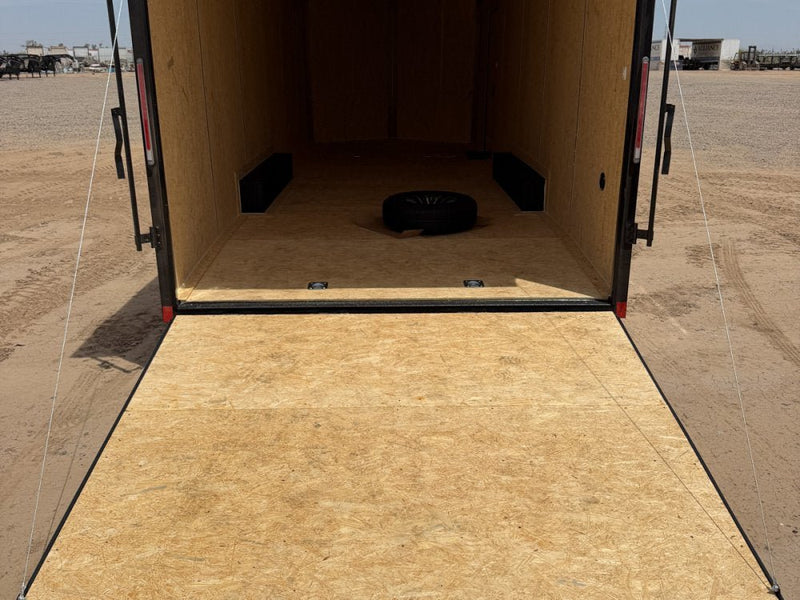 8.5 x 24 SE 10K Flat Top Sloped V Nose Car Hauler (2) 5000 lb Axles 146216 - Stryker Dealership Group