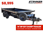 14' Stryker EDT Bumper Pull Dump Trailer 20" Side Walls - (2) 7k Axles 004046