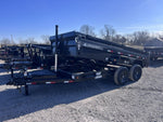 16' x 83" Iron Bull DTB Bumper Pull Dump Trailer 24" Side Walls - (2) 7,000 lb Axles - Telescopic 111975