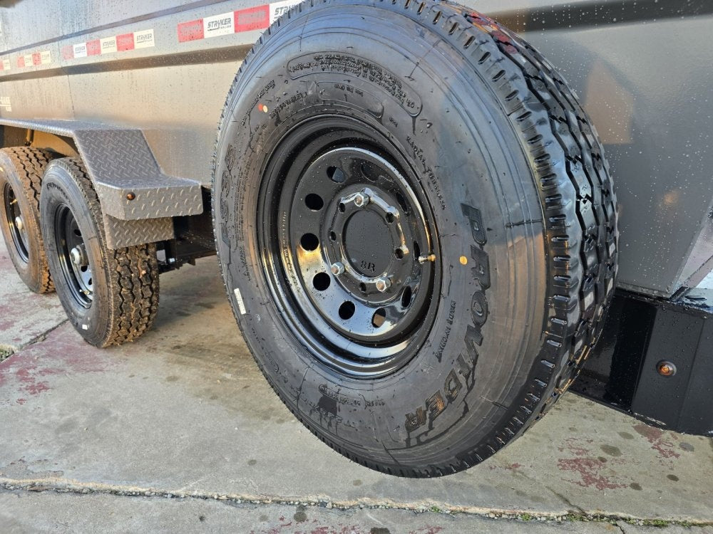 14' Stryker SDT Bumper Pull Dump Trailer 36" Side Walls - (2) 7k Axles 3762