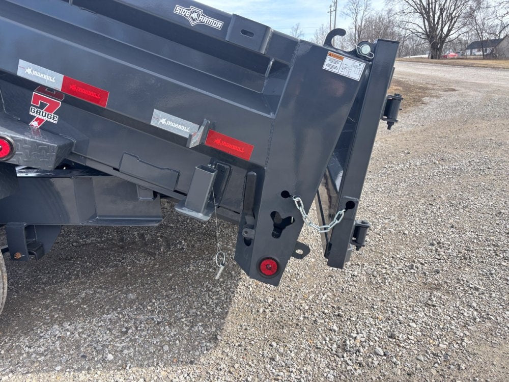 16' x 83" Iron Bull DWB Bumper Pull Dump Trailer 24" Side Walls - (2) 7,000 lb Axles 110834