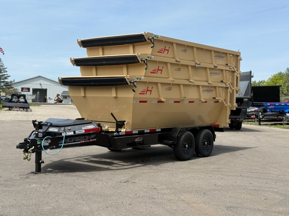 Horizon 14' RDZ BP Roll off Bundle (2) 7k Axles + 3 Bins w/ 4' Walls 7781-A