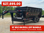 Horizon 16' RDZ GN Roll off Bundle (2) 7k Axles + 3 Bins w/ 4' Walls 016368