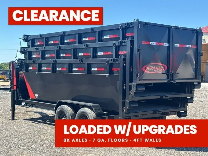 Dura Haul 16' GN Roll off Bundle (2) 8k Axles + 3 Bins w/ 4' Walls 01096A