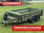 12' x 6' Dump Trailer DRM 24" Side Walls (2) 7K Axles Scissor Lift 10093