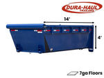14' Roll Off Bin - 4' Side Wall - 7 Gauge Floor - Postal Blue - #9847-12 847-12