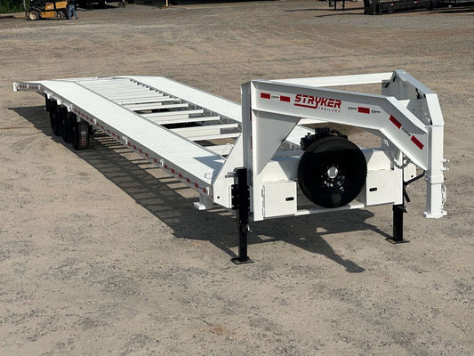 Ascend 44' Mesh Deck (3) 7k Axles - 12k GVWR - 14 Ply Tires w/Spare  - Winch 44M-7K-WT - Ghost Truck & Van Haulers - Stryker Dealership Group