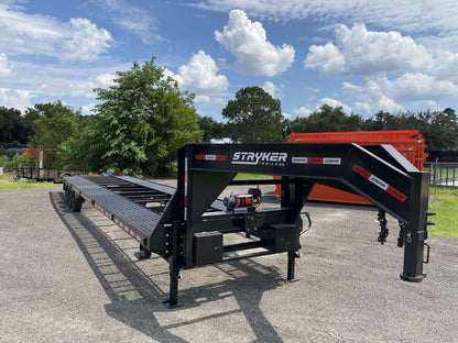 Ascend 44' Mesh Deck (3) 7k Axles - 12k GVWR Derated- 14 Ply Tires w/Spare - 10' Aluminum Ramps  - Winch 44MESH7K - Ghost Truck & Van Haulers - Stryker Dealership Group