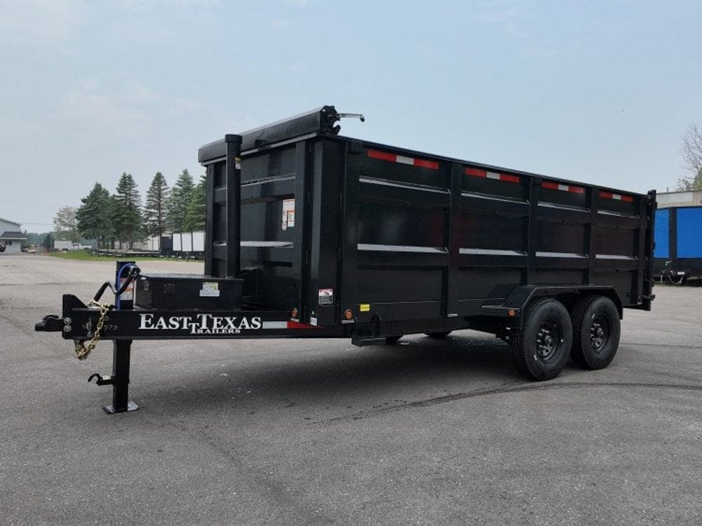 16' East Texas Bumper Pull Dump Trailer 48" Side Walls - (2) 8k Axles 047576