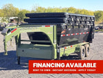 Horizon 16' RDZ GN Roll off Bundle (2) 7k Axles + 3 Bins w/ 4' Walls 007410
