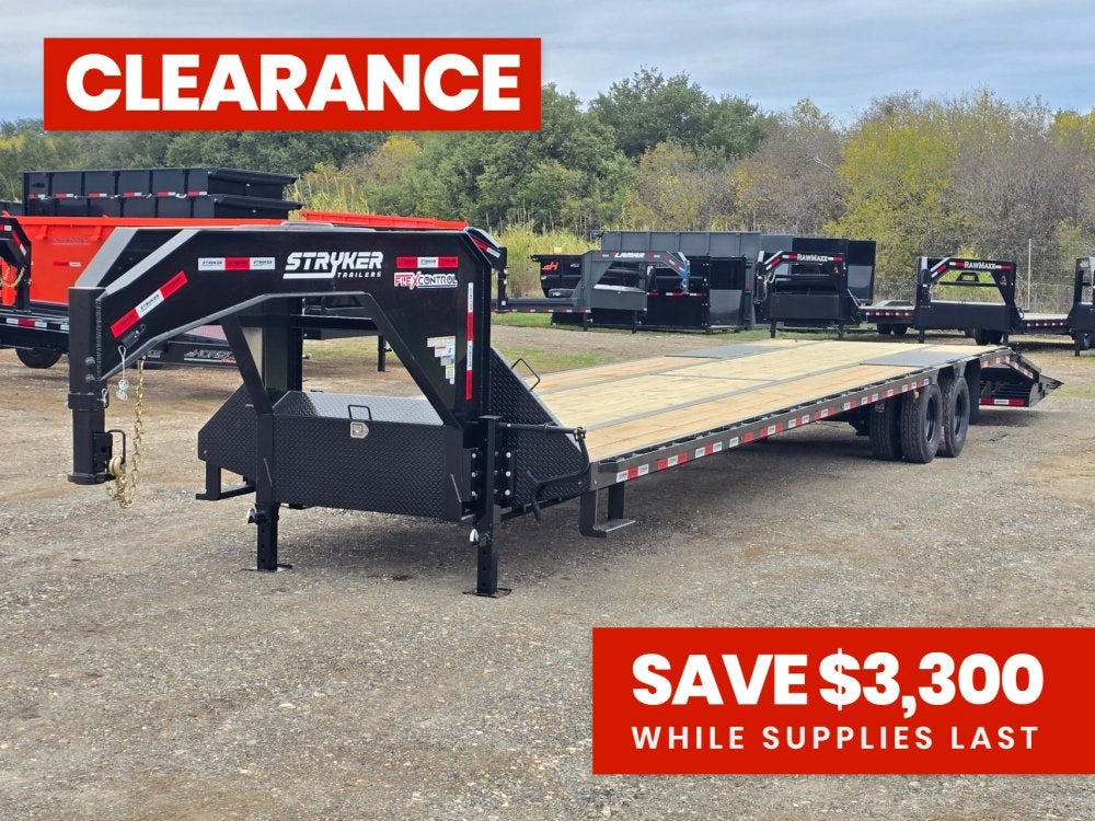 40' Stryker Gooseneck (2) 12K Axles Mega Ramps Dual Wheels 3378