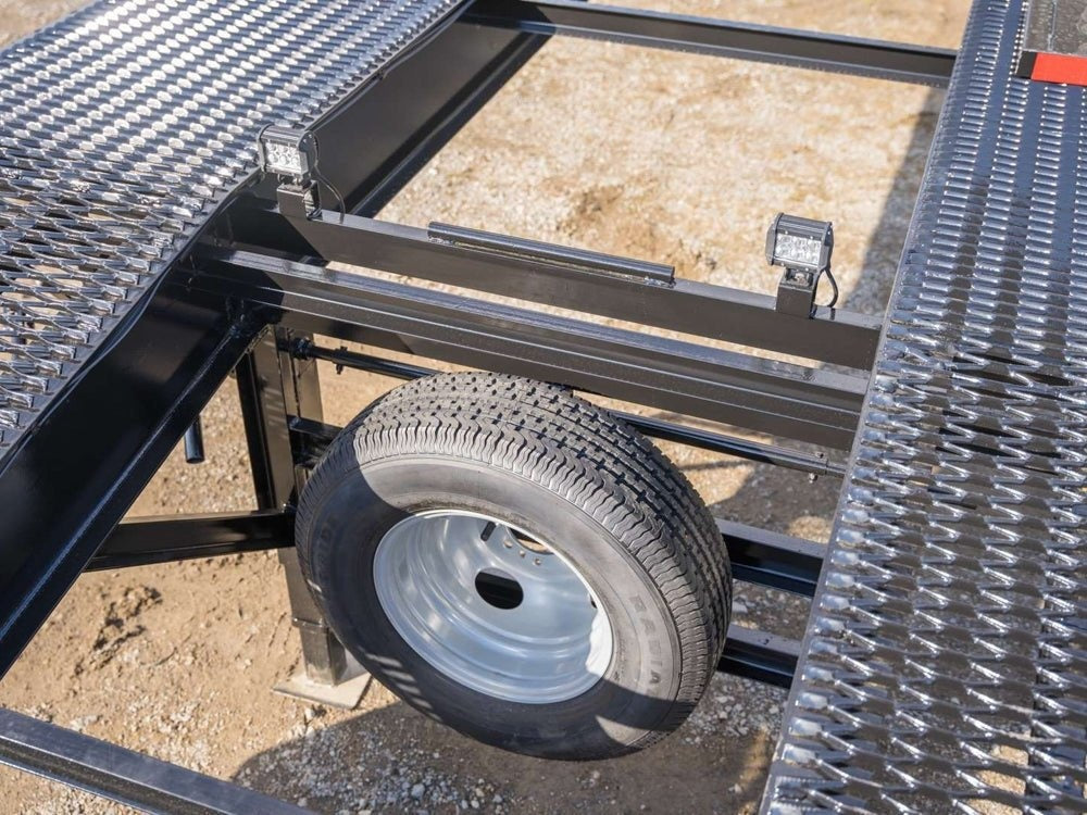 53' Ultra Max 4 Car Trailer, 10K Axles, 102" Wide, 30" Wide Grate, 9' Aluminum Ramps 149125