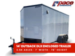 7 x 14 Outback DLX Flat Top V Nose (2) - 3500 lbs Axles 154077