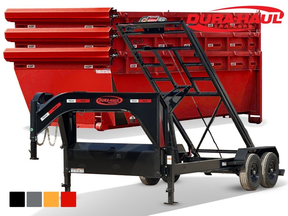 Dura Haul 16' GN Roll off Bundle (2) 7k Axles + 3 Bins w/ 4' Walls 10761 - Stryker Dealership Group