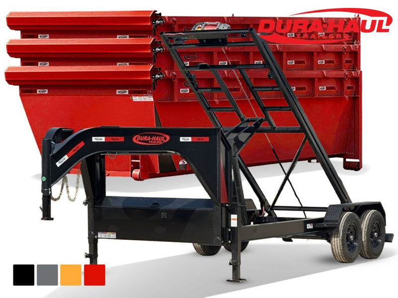 Dura Haul 16' GN Roll off Bundle (2) 7k Axles + 3 Bins w/ 4' Walls 10761 - Stryker Dealership Group