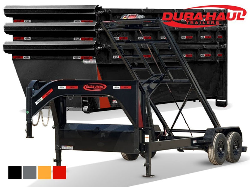 Dura Haul 16' GN Roll off Bundle (2) 7k Axles + 3 Bins w/ 4' Walls 10963 - Stryker Dealership Group