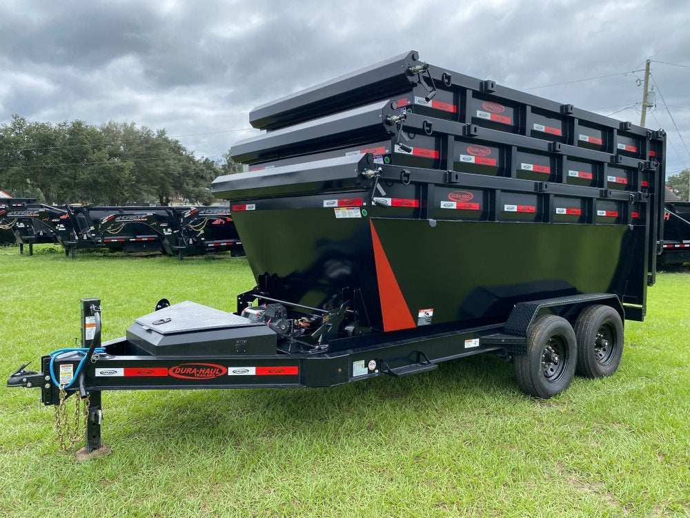 Dura Haul 14' BP Roll off Bundle (2) 8k Axles + 3 Bins w/ 4' Walls - Roll Off Packages/RO 14' Gooseneck - Stryker Dealership Group