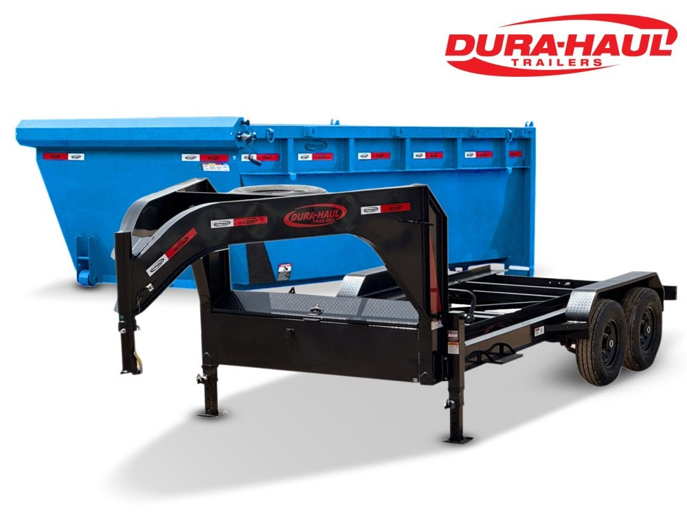 Dura Haul 14' GN Roll off Bundle (2) 7k Axles + 1 Bin w/ 4' Walls - Roll Off Packages/RO 14' Gooseneck - Stryker Dealership Group