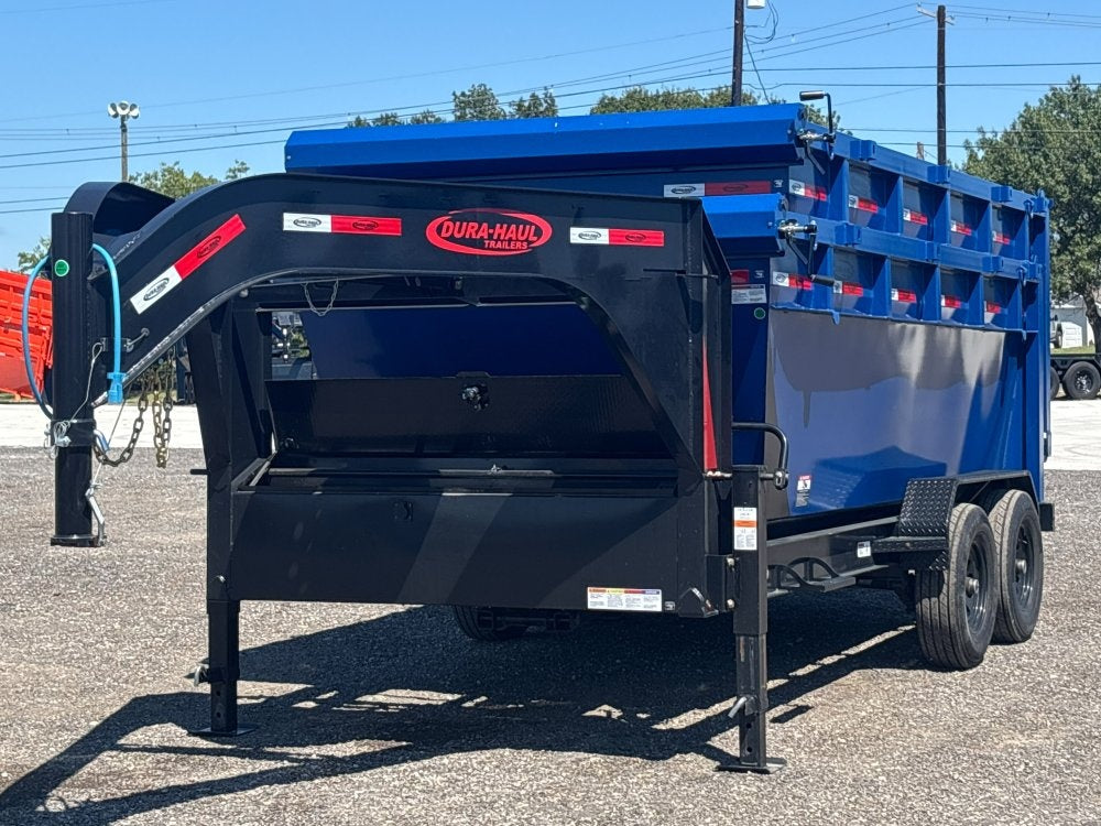 Dura Haul 14' GN Roll Off Bundle (2) 7k Axles + 2 Bins w/ 4' Walls - Roll Off Packages/14' Gooseneck - Stryker Dealership Group
