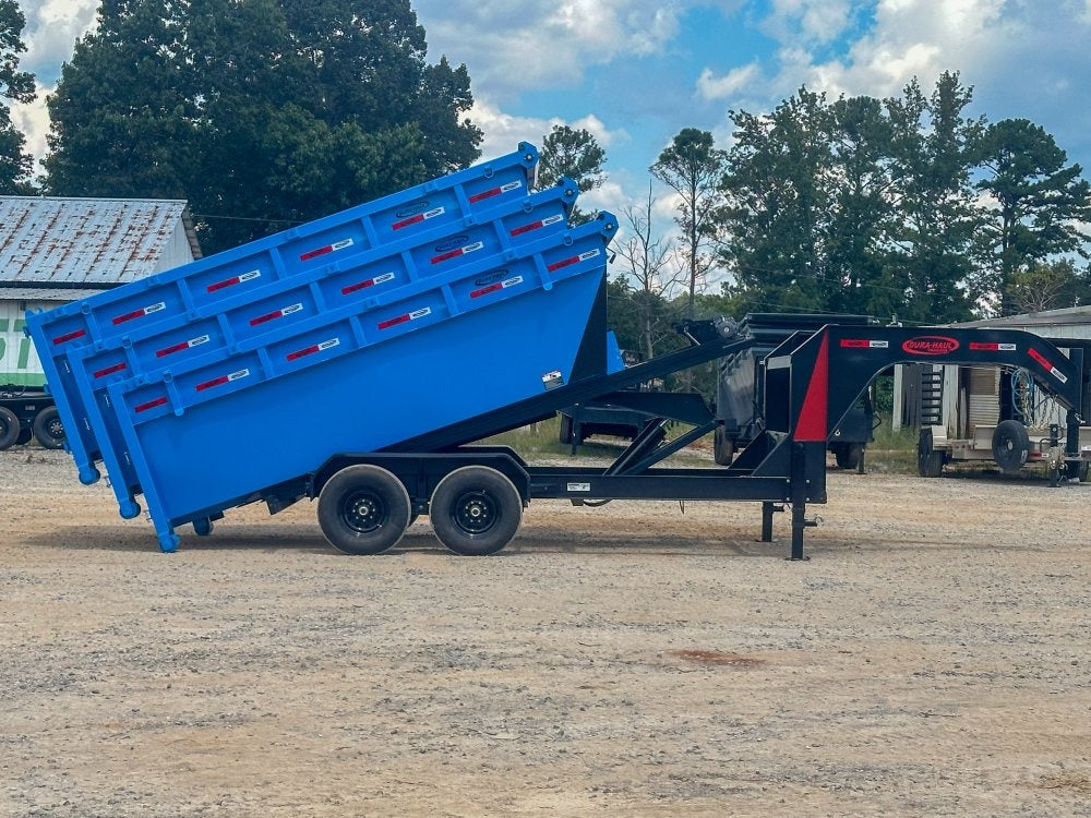 Dura Haul 14' GN Roll Off Bundle (2) 7k Axles + 3 Bins w/ 4' Walls - Roll Off Packages/14' Gooseneck - Stryker Dealership Group