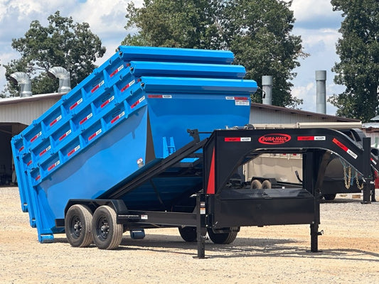 Dura Haul 14' GN Roll Off Bundle (2) 7k Axles + 3 Bins w/ 4' Walls - Roll Off Packages/14' Gooseneck - Stryker Dealership Group